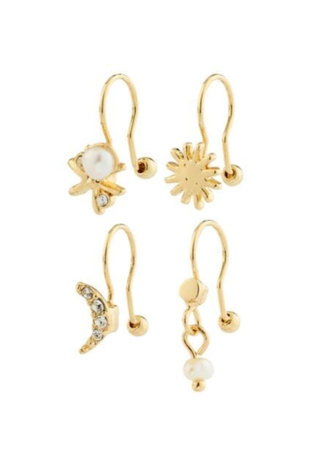 Pilgrim - Evon Ear Cuff 4-in-1 Set, Gold-plated 262622013 - Gold Plated