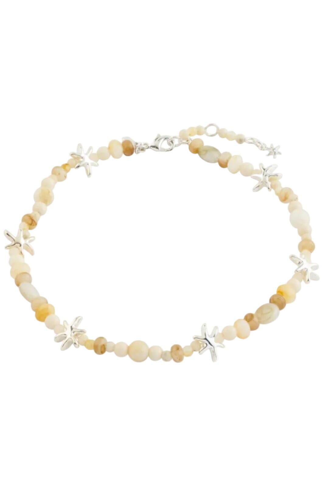 Pilgrim - Prism Ankle Chain White/silver-plated 132626008 - Silver Plated