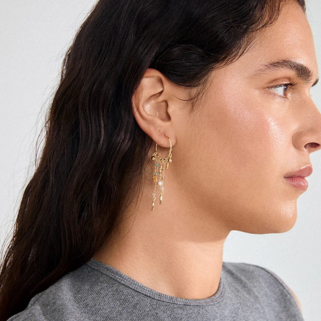 Pilgrim - Prism Hoop Earrings Gold-plated 132622023 - Gold Plated Øreringe 