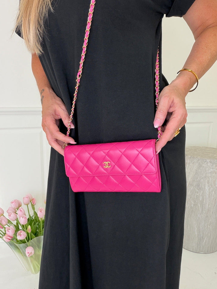 Preloved Vintageline X Molly&My - Chanel Classic Flap Wallet 1 - Pink Tasker 
