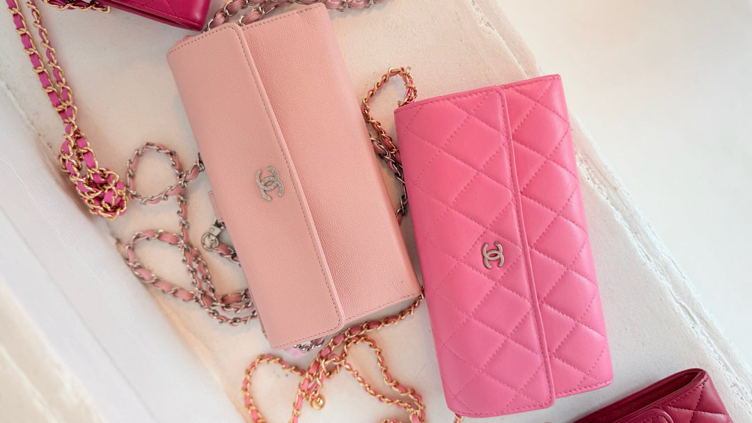 Preloved Vintageline X Molly&My - Chanel Classic Flap Wallet 2 - Pink Tasker 