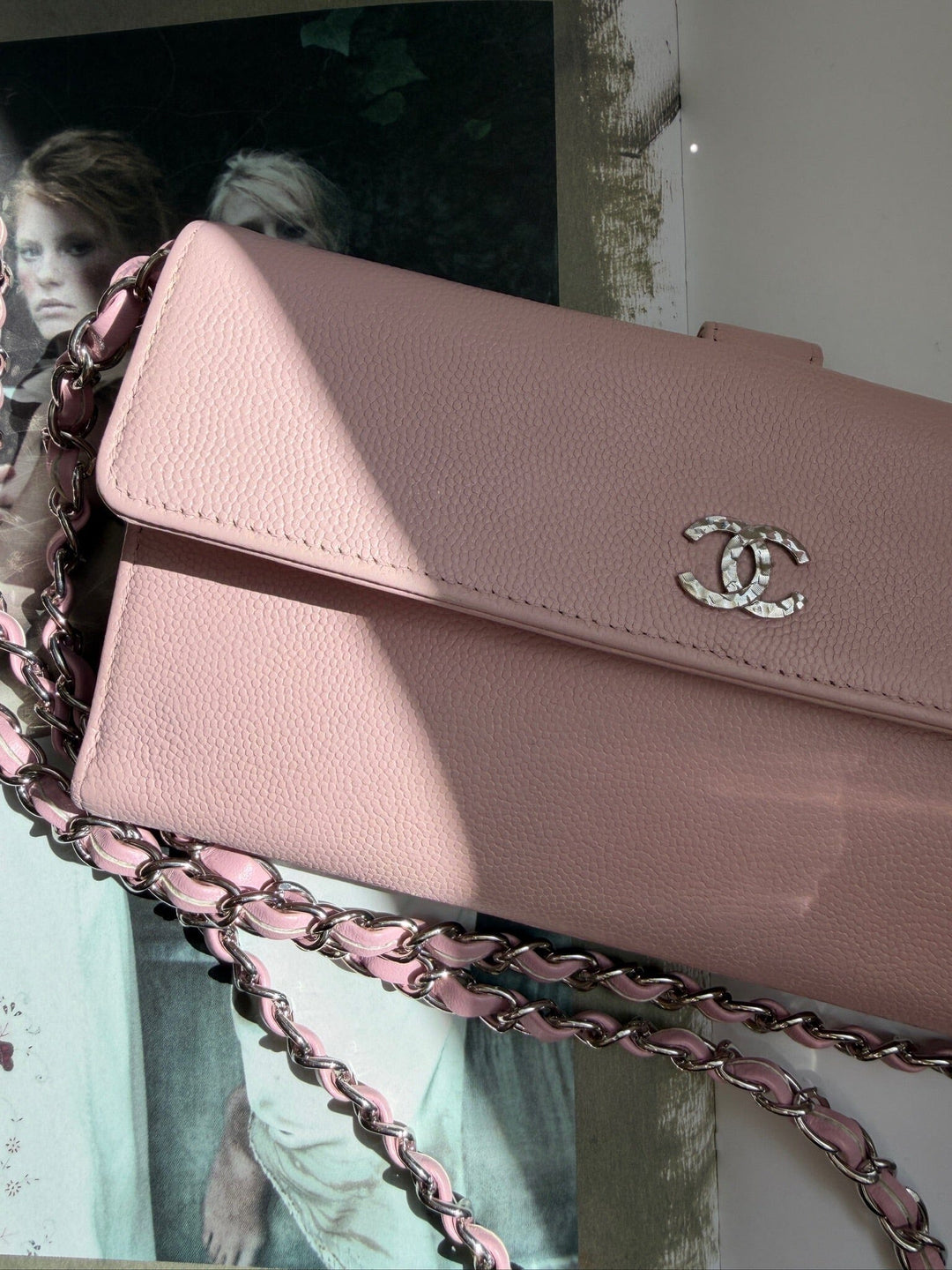 Preloved Vintageline X Molly&My - Chanel Flap Wallet - Pink 