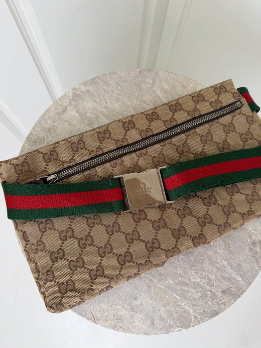 Preloved Vintageline X Molly&My - Gucci Bumbag 3337 – Vintag - Logo Bæltetasker 