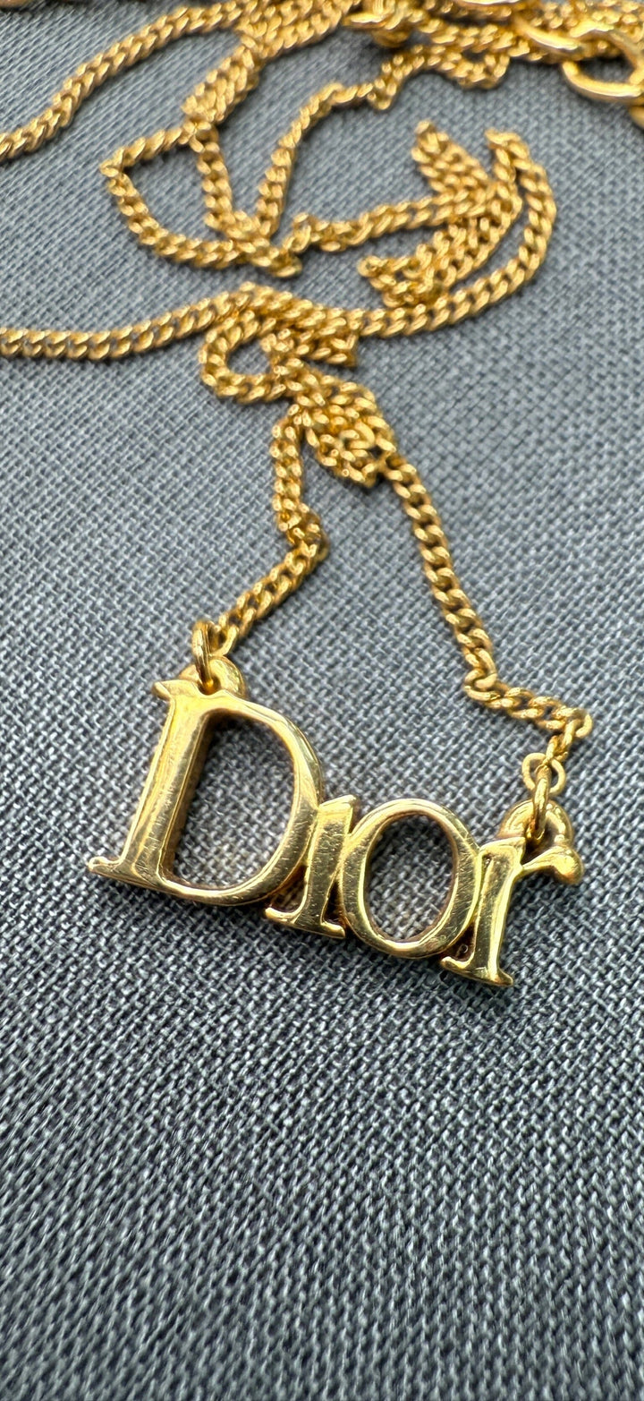 Preloved Vintageline x Molly&My - Vintage Dior Halskæde - Forgyldt Kæde 