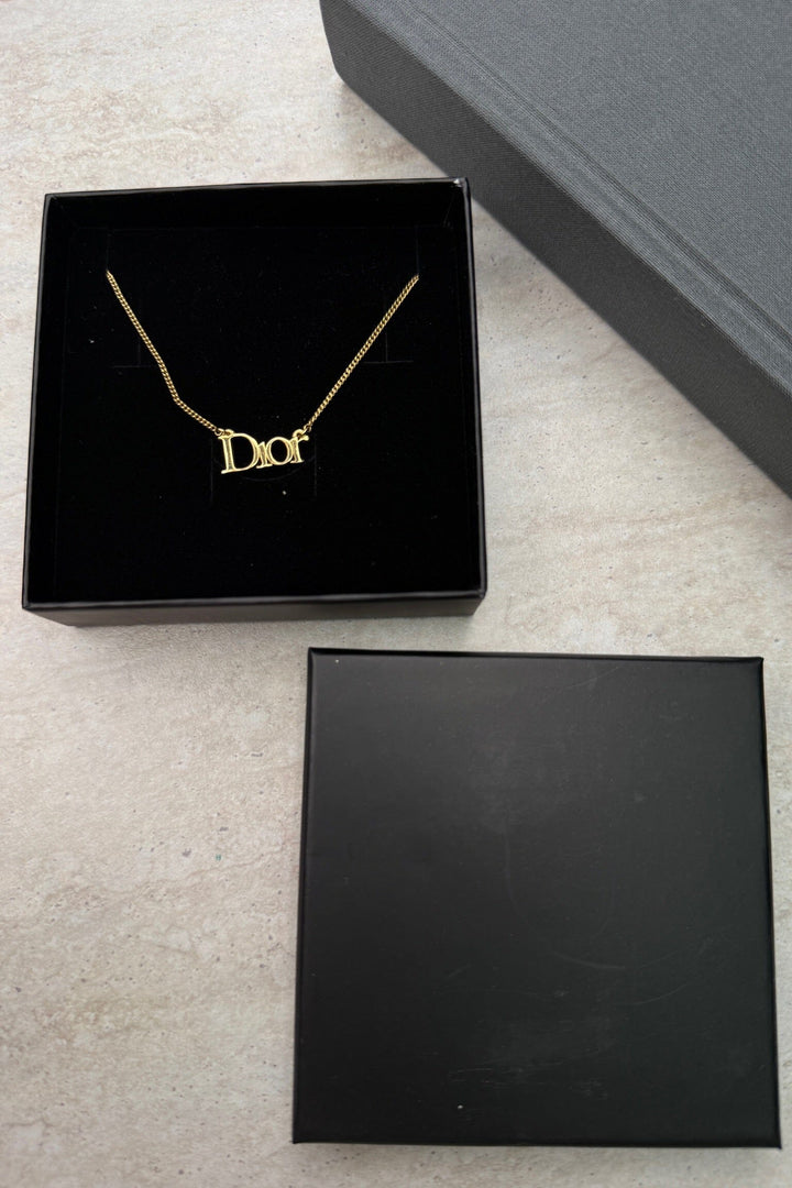 Preloved Vintageline x Molly&My - Vintage Dior Halskæde - Forgyldt Kæde 
