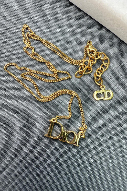 Preloved Vintageline x Molly&My - Vintage Dior Halskæde - Forgyldt Kæde 