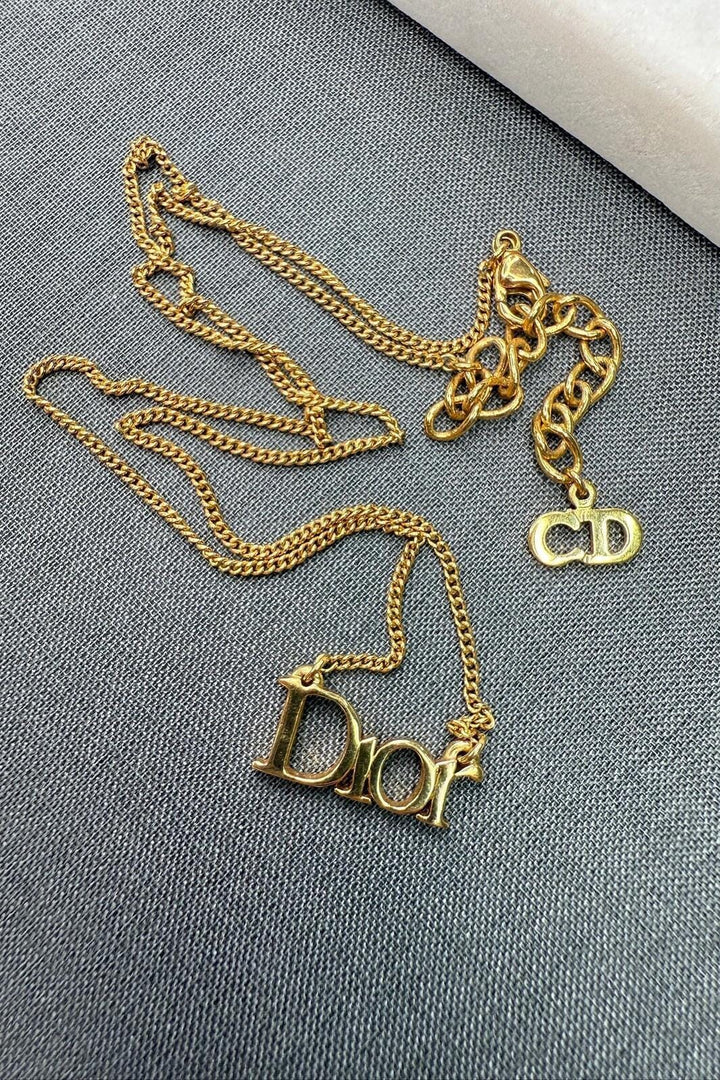 Preloved Vintageline x Molly&My - Vintage Dior Halskæde - Forgyldt Kæde 