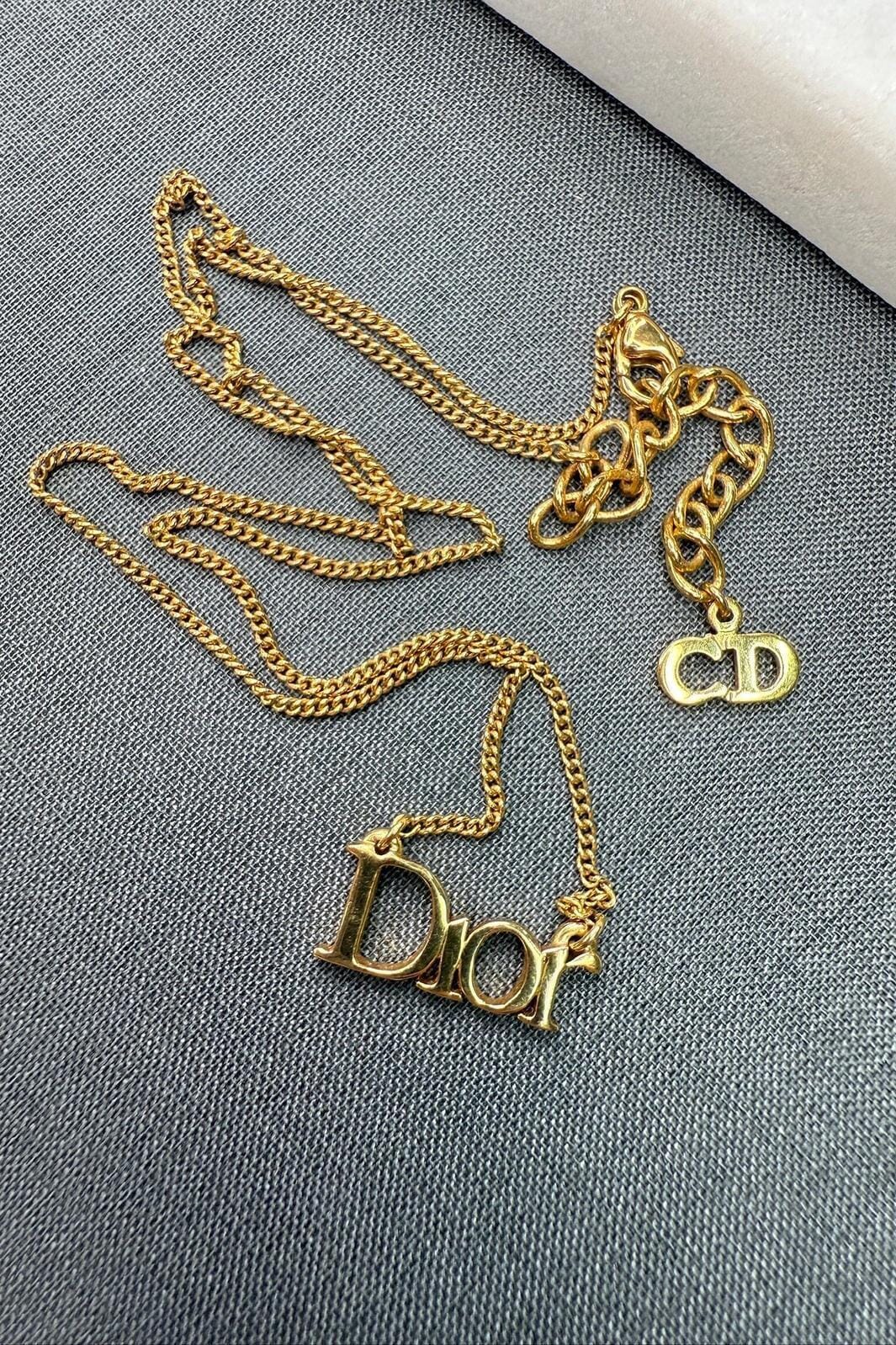 Preloved Vintageline x Molly&My - Vintage Dior Halskæde - Forgyldt Kæde 