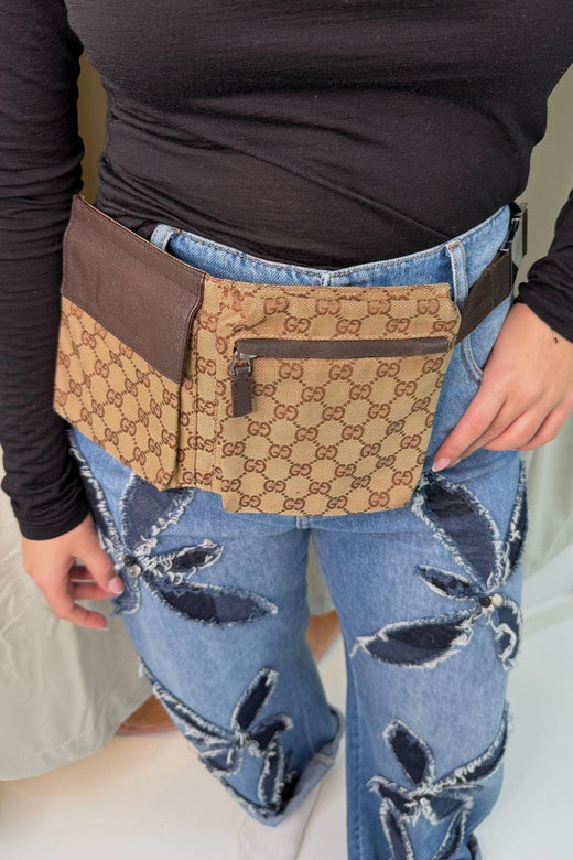 Preloved Vintageline x Molly&My - Vintage Gucci Bumbag 3 - Brown Tasker 