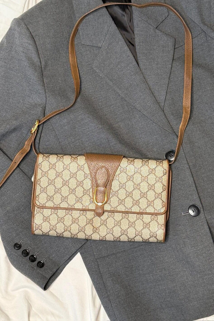 Preloved Vintageline x Molly&My - Vintage Gucci Clutch Med Rem - Logo 