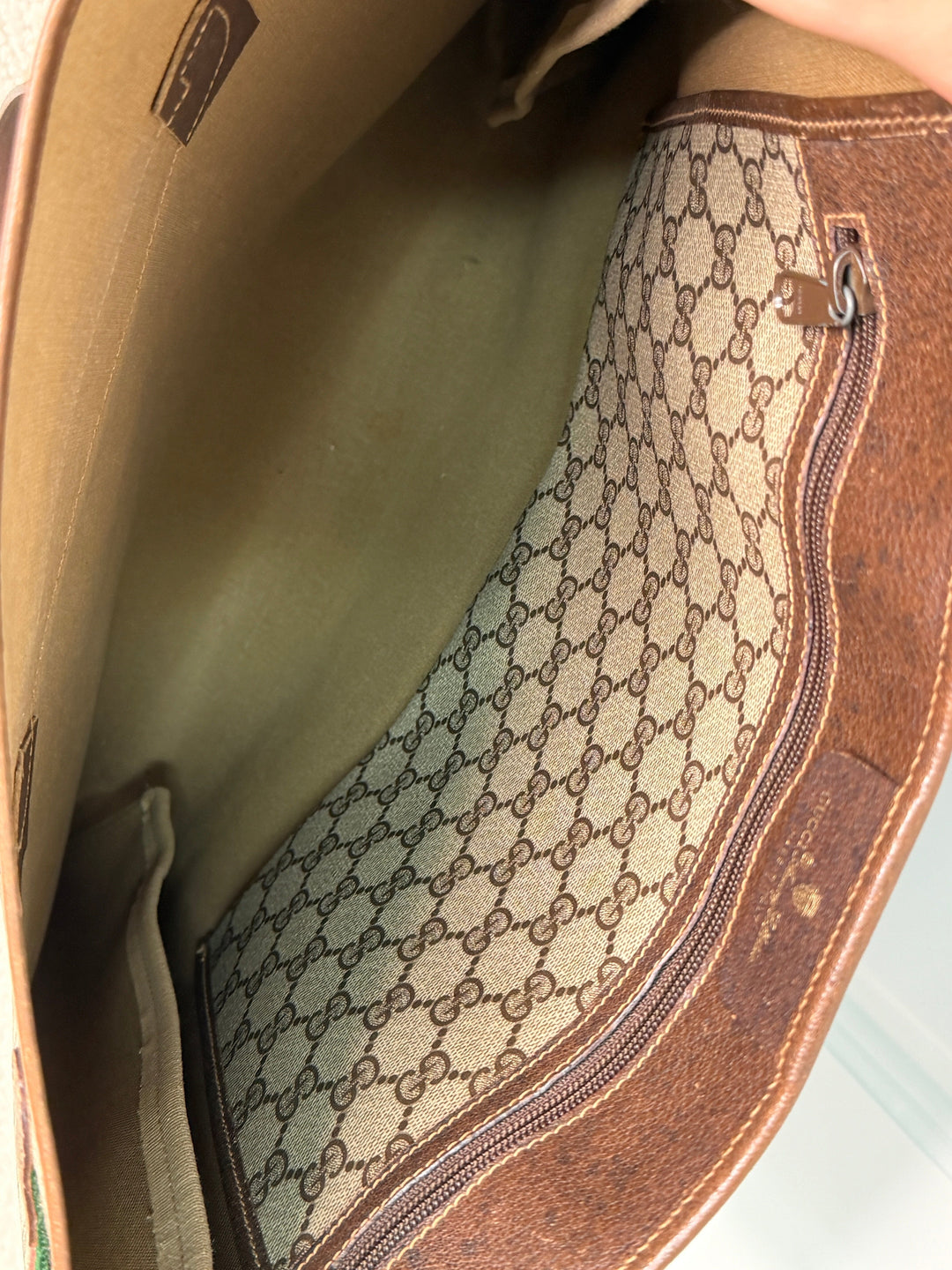 Preloved Vintageline x Molly&My - Vintage Gucci Shopper Inkl. Pung - Logo Tasker 