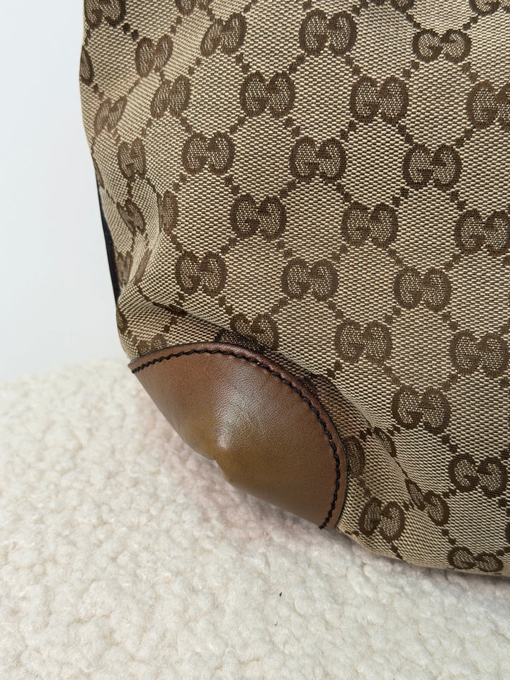 Preloved Vintageline x Molly&My - Vintage Gucci Shopper Inkl. Pung - Logo Tasker 