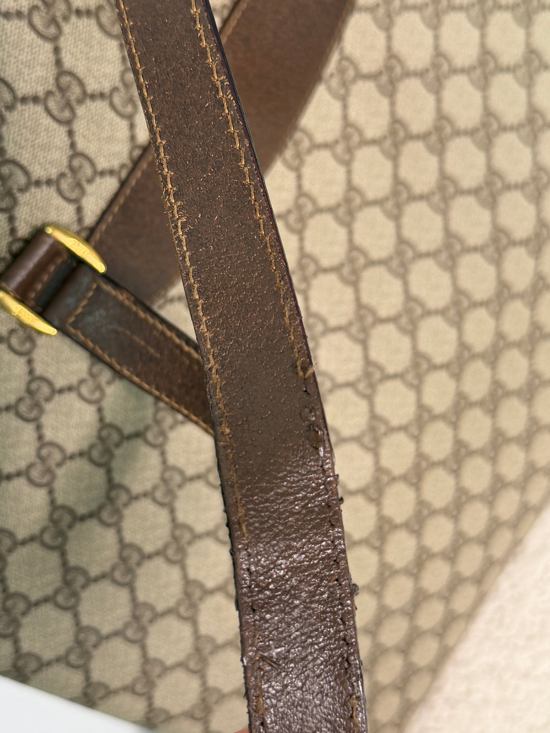 Preloved Vintageline x Molly&My - Vintage Gucci Shopper Inkl. Pung - Logo Tasker 