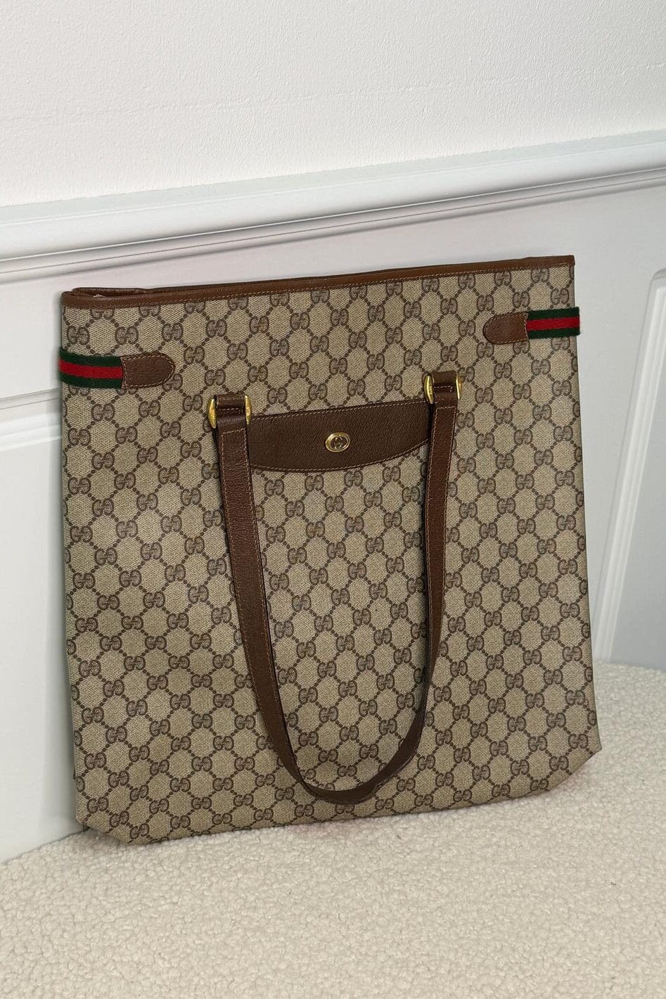 Preloved Vintageline x Molly&My - Vintage Gucci Shopper - Logo Tasker 
