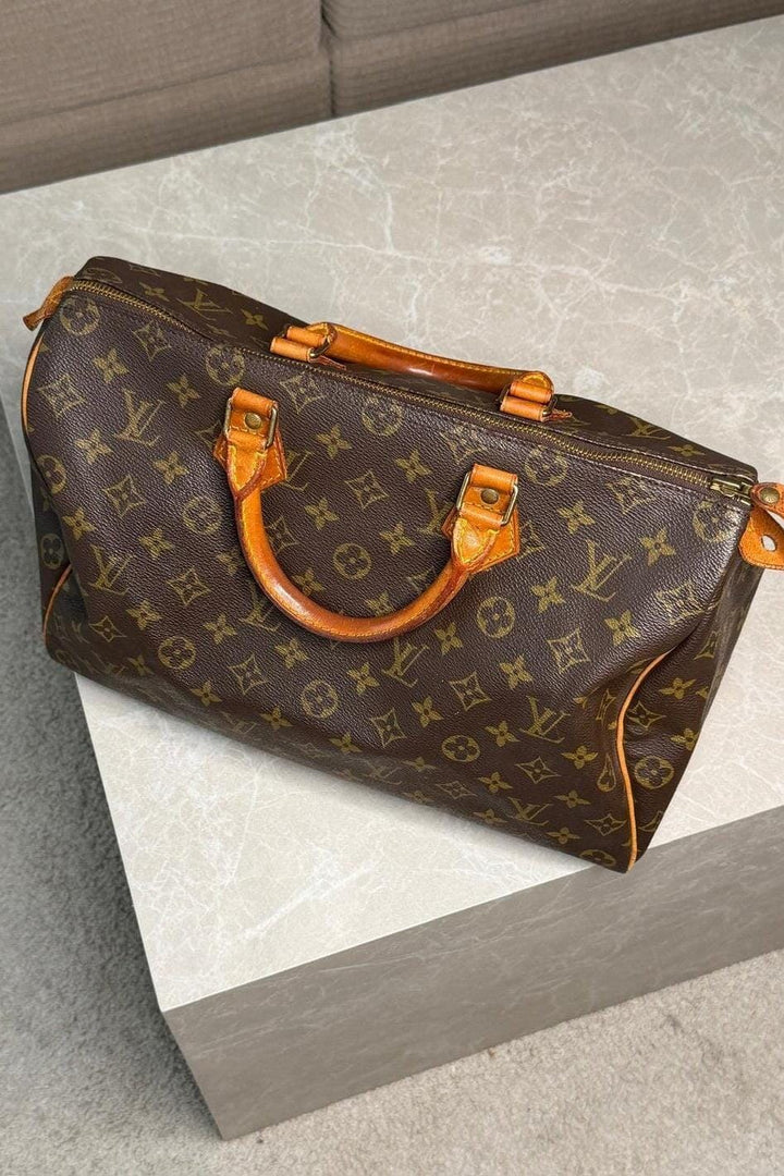 Preloved Vintageline x Molly&My - Vintage Louis Vuitton Speedy 35 - Brown Tasker 