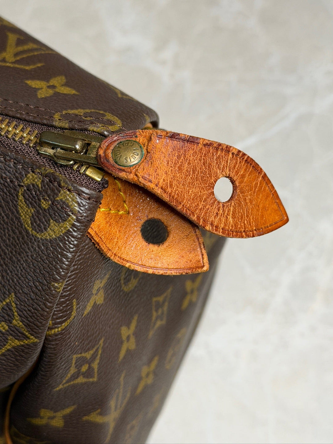 Preloved Vintageline x Molly&My - Vintage Louis Vuitton Speedy 35 - Brown Tasker 