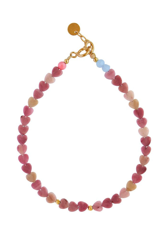 Stine A - Pink Hearts Bracelet - 3238-2