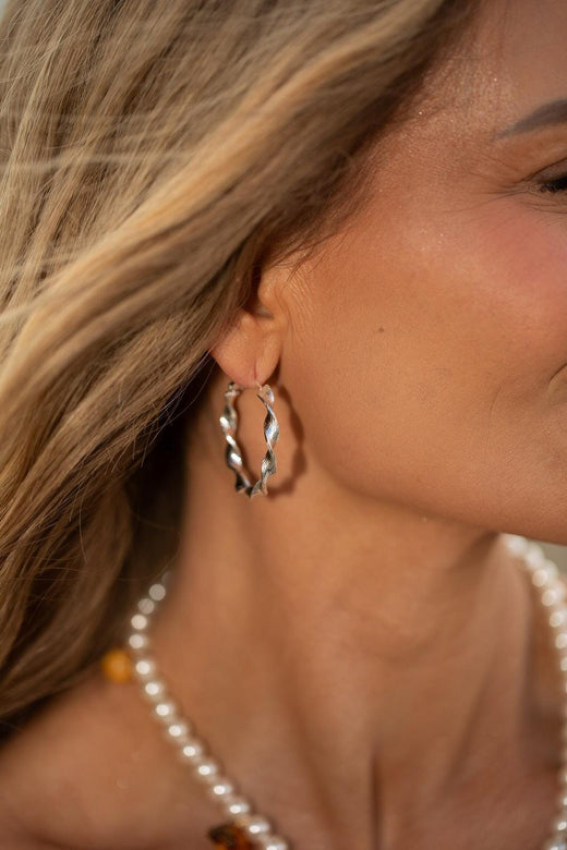 Rooted - Luise Medium Earring - Forsølvet Øreringe 