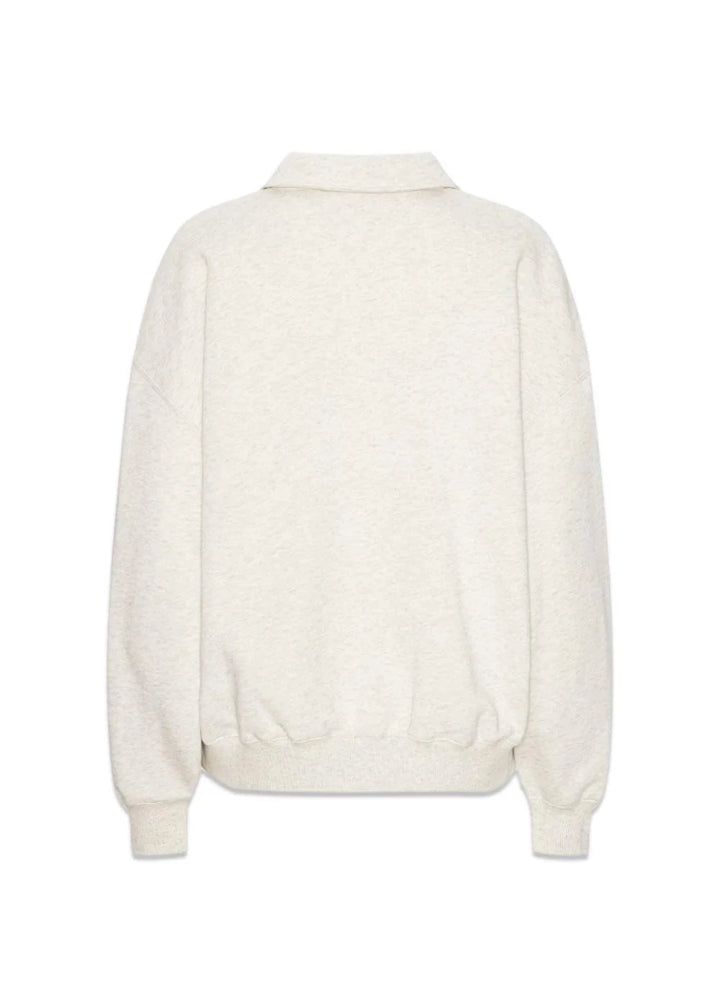Rotate - Classic Sweat Polo 1163733070 - 3070 White Melange Sweatshirts 