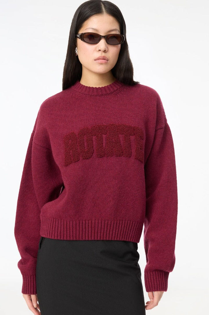 Rotate - Crewneck Sweater 1165122734 - 2734 Zinfandel Strikbluser 
