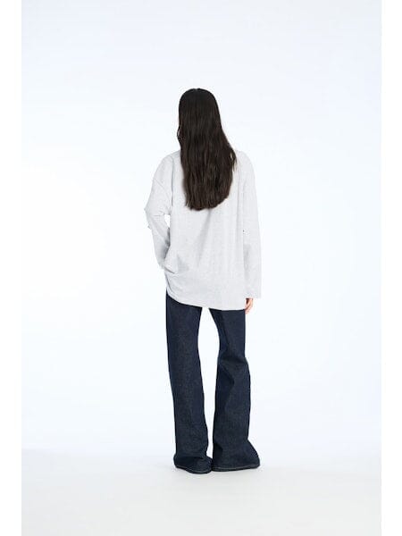 Rotate - Jersey Ls T-shirt 1153281473 - 1473 Light Grey Melange T-shirts 