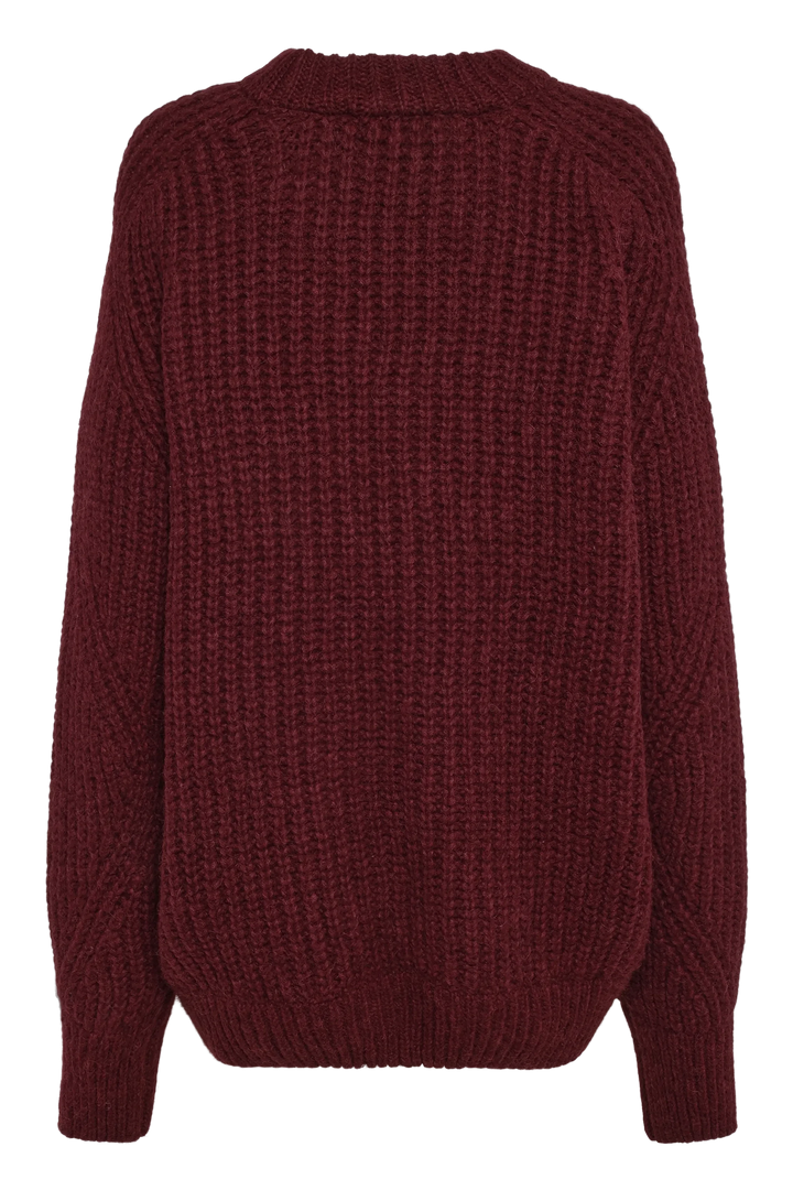 Rotate - Knitted Logo Sweater 1164492694 - 2694 Winetasting Strikbluser 