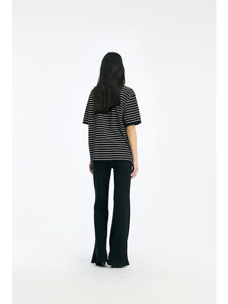 Rotate - Pique Shortsleeve Polo 115643000 - 1000 BLACK COMB. T-shirts 