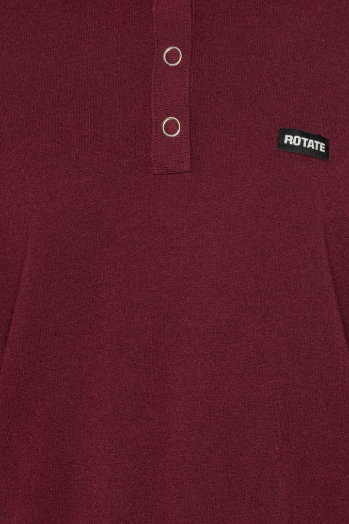 Rotate - Slinky Knit Polo1143042734 - Zinfandel