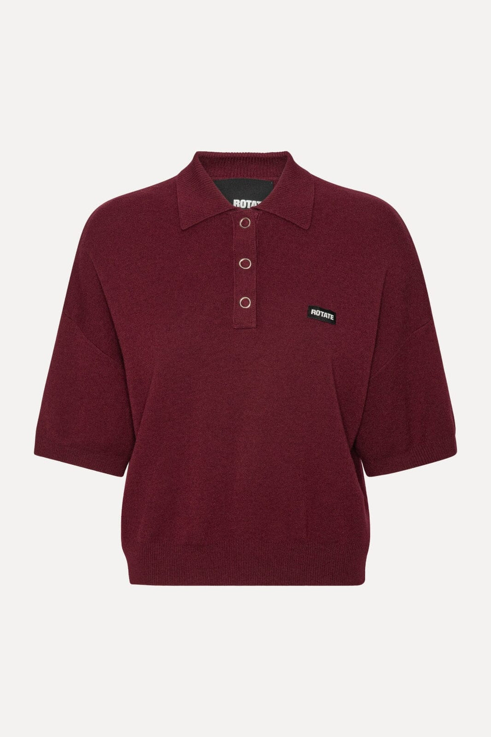 Rotate - Slinky Knit Polo1143042734 - Zinfandel