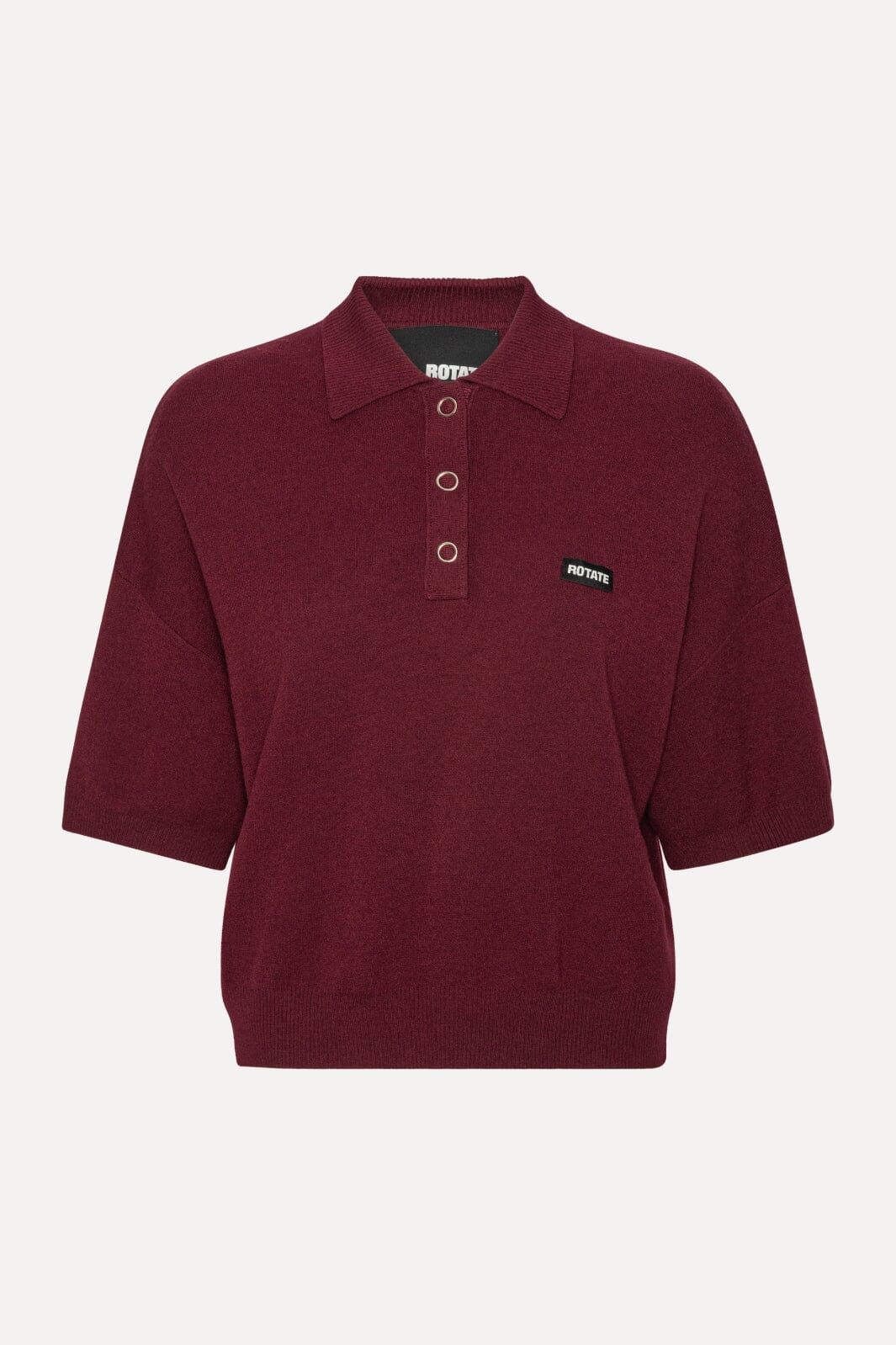 Rotate - Slinky Knit Polo1143042734 - Zinfandel