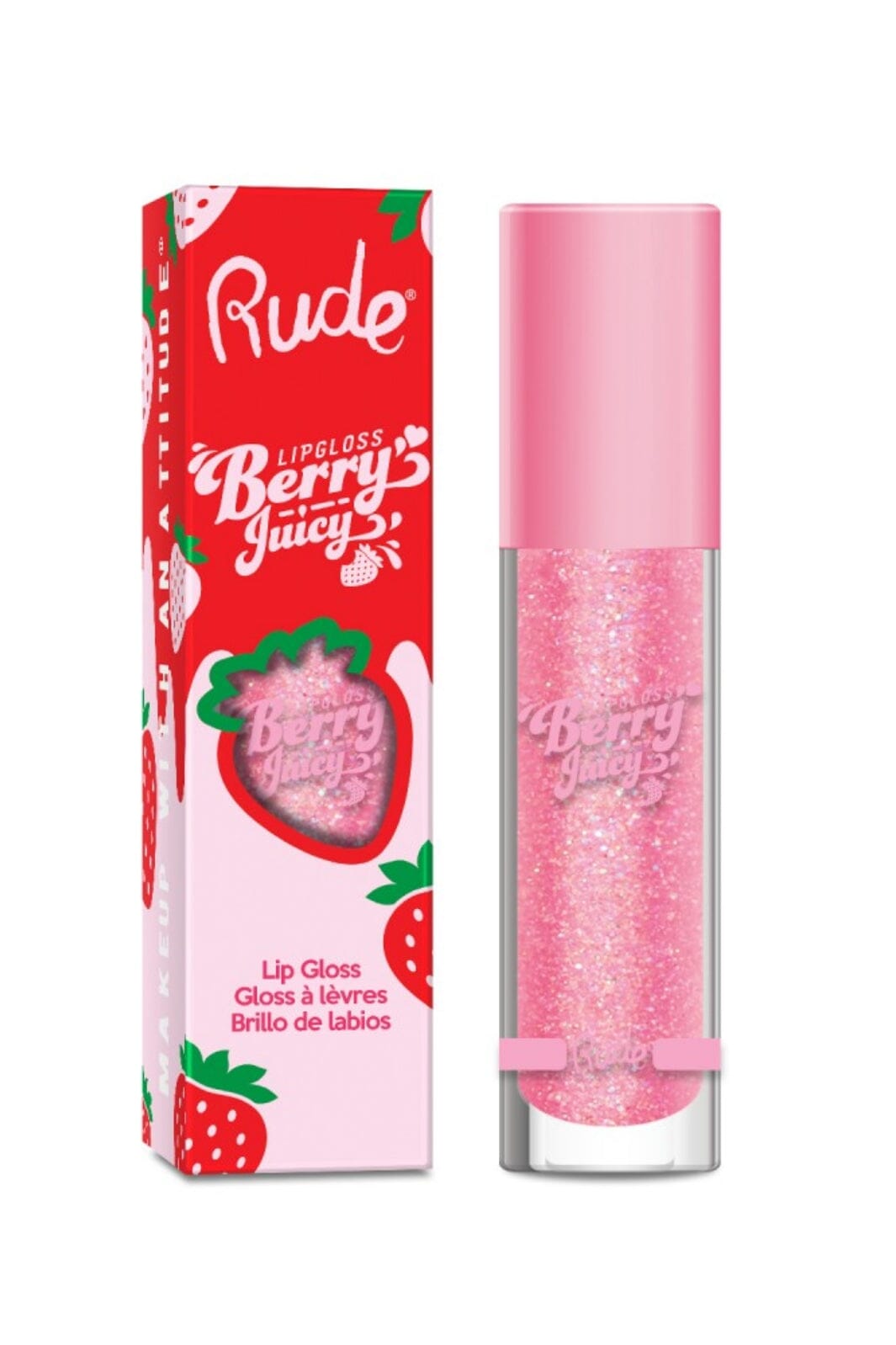 Rude Cosmetics - Berry Juicy Lip Gloss - Flirty - Lipgloss 