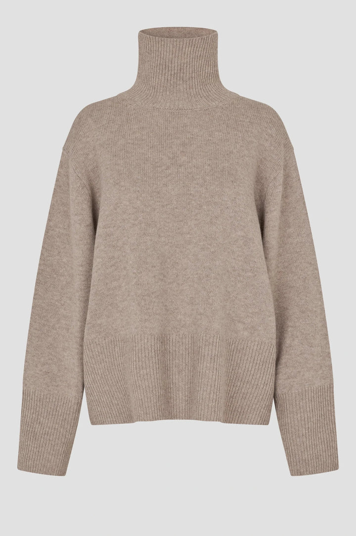 Second Female - Alpha Knit T-Neck 59195 - 6138 Fallen Rock Strikbluser 