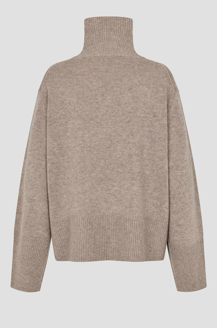 Second Female - Alpha Knit T-Neck 59195 - 6138 Fallen Rock Strikbluser 
