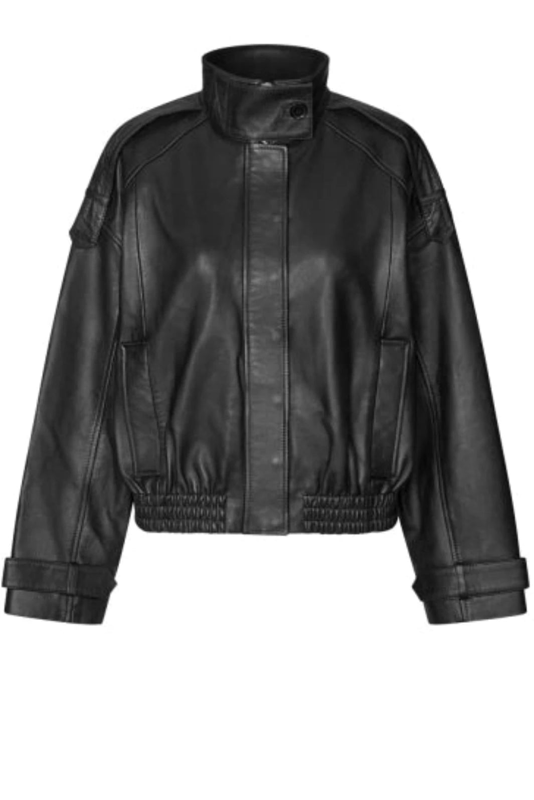 Second Female - Aluka Leather Jacket 61307 - 8001 Black Jakker 