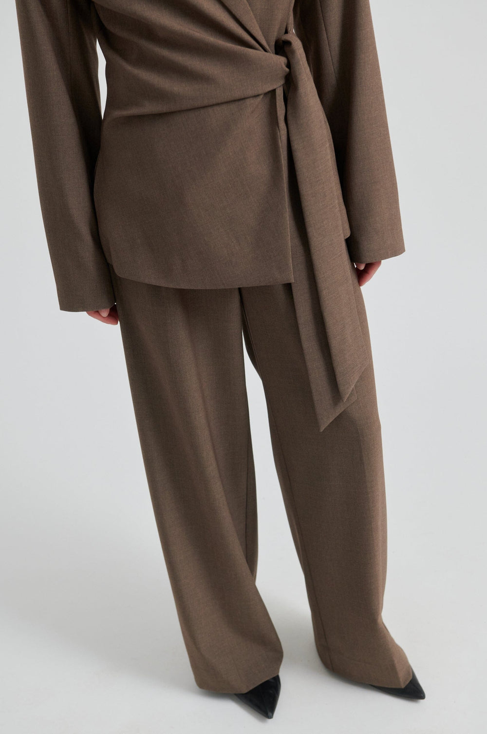 Second Female - Dakota Trousers 60416 - 6144 Mid Brown Melange Bukser 