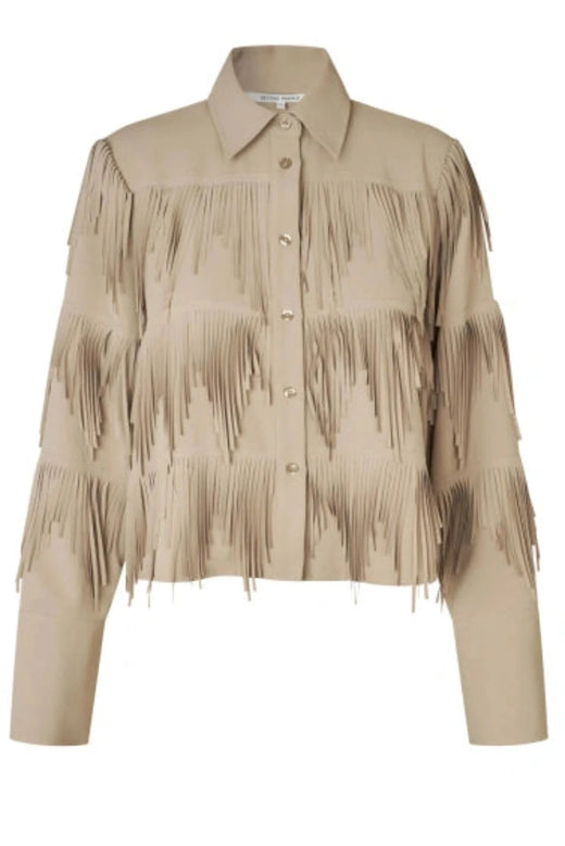 Second Female - Dancing Cropped Shirt 60230 - 6004 Chinchilla Skjorter 