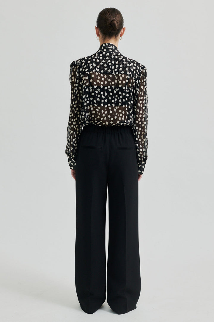 Second Female - Fique Straight Trousers 59024 - 8001 Black Bukser 