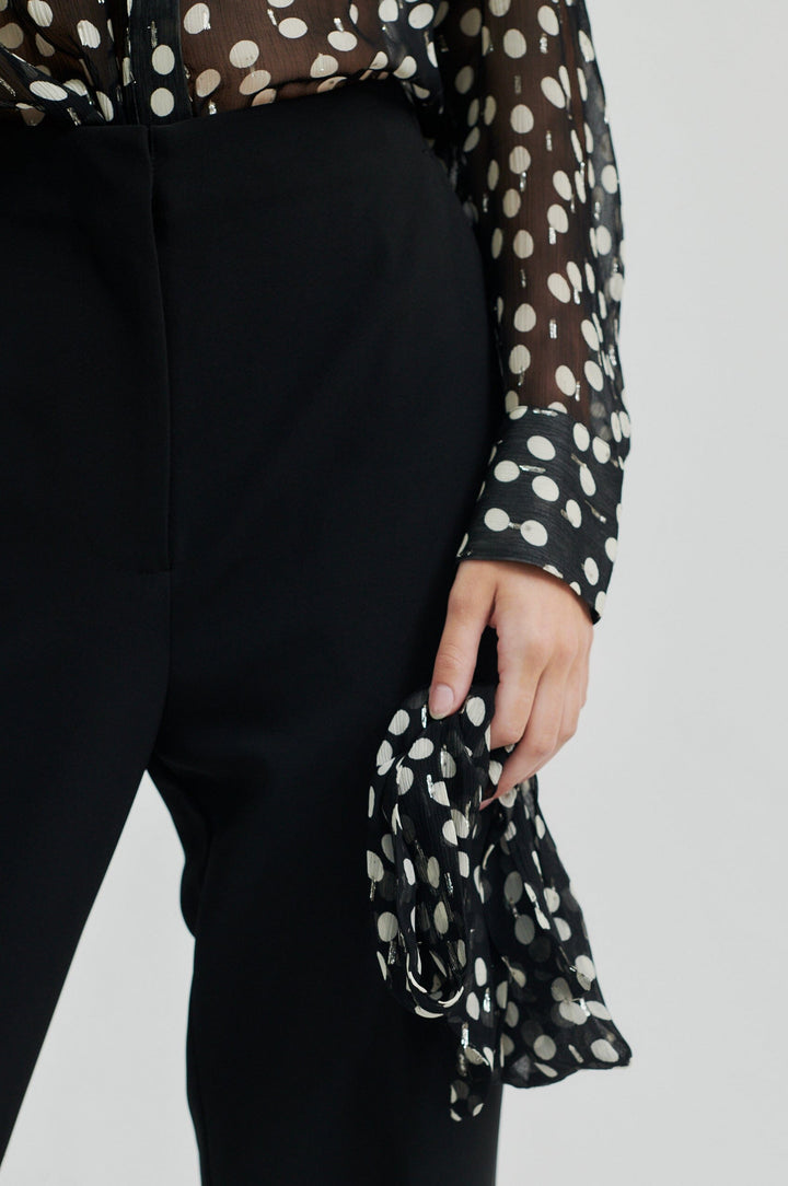 Second Female - Fique Straight Trousers 59024 - 8001 Black Bukser 