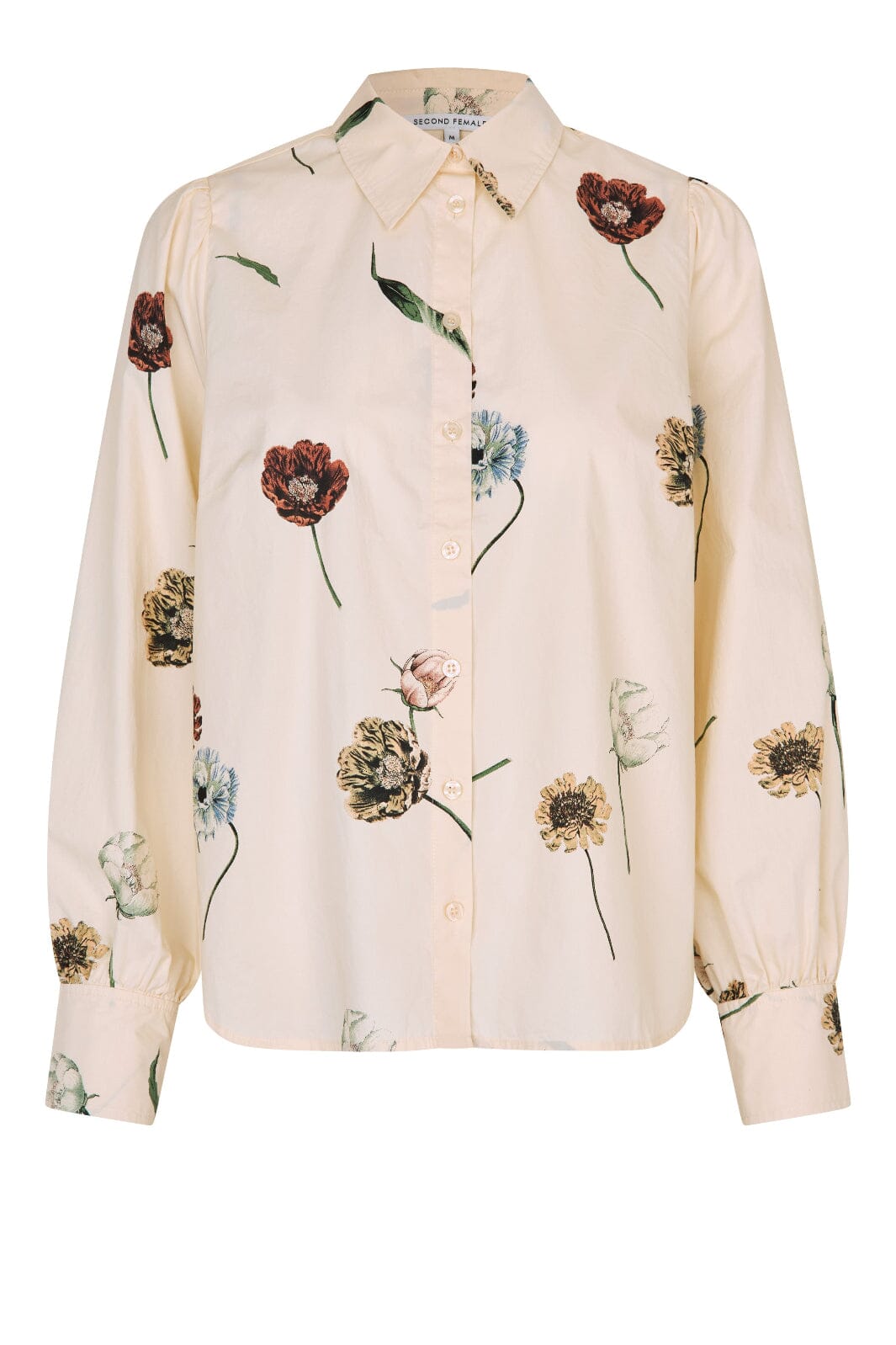 Second Female - Floco Shirt 60748 - 1034 Summer Sand Bluser 