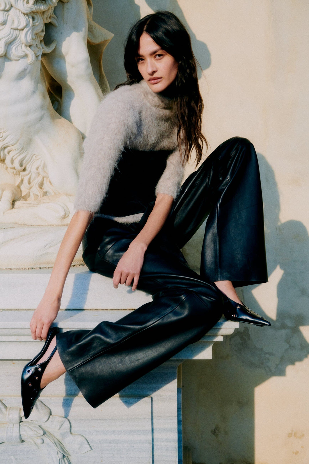 Second Female - Karla Knit SS 59913 - 1043 Pumice Stone Strikbluser 