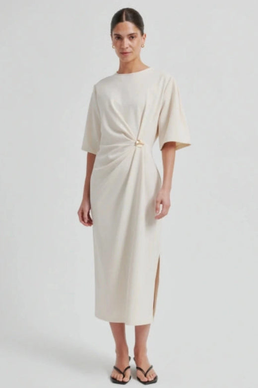 Second Female - Liana Dress 60498 - 0512 Soft Beige Kjoler 