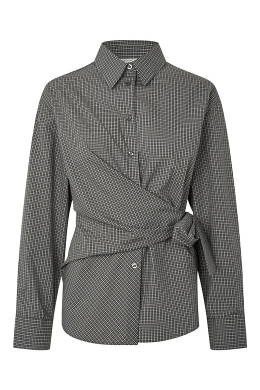 Second Female - Sorin Tie Shirt 61933 - 4065 Asphalt 