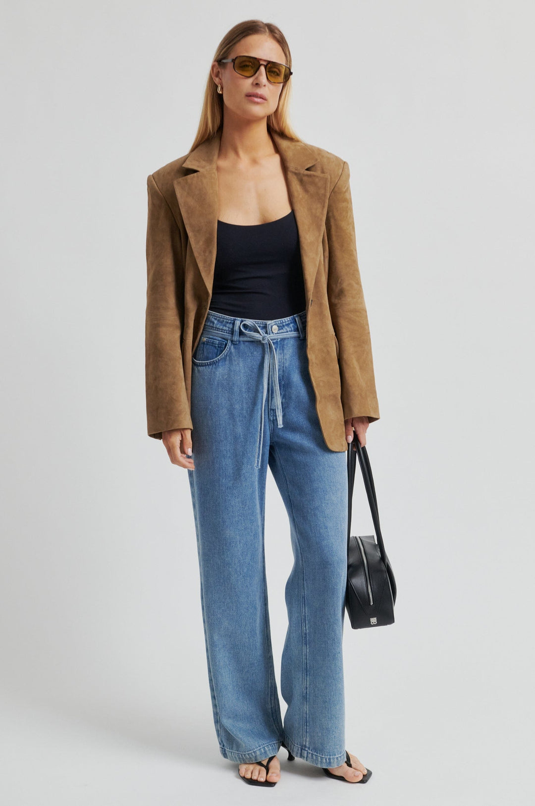 Second Female - Suellen Fitted Suede Blazer 60521 - 6152 Petrified Oak Blazere 