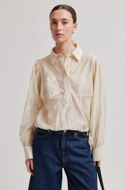 Second Female - Vira Blouse 60496 - 0512 Soft Beige Bluser 