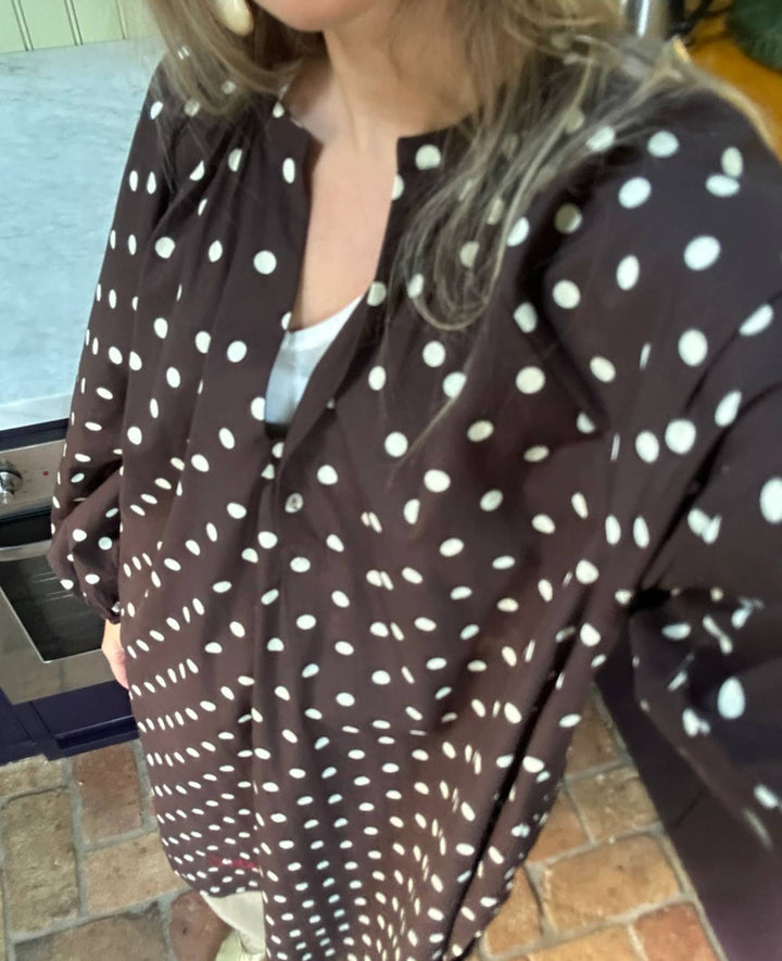 Sissel Edelbo - Lara Dress Se 2077 - Brown Dot