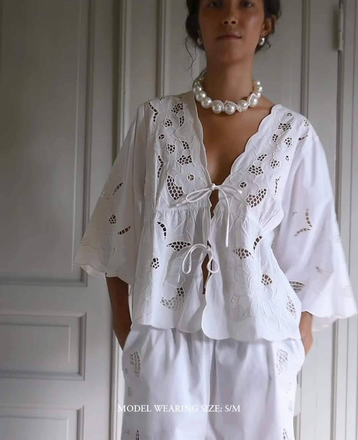 Sissel Edelbo - Adeline Top SE 1797 - Ecru Bluser 