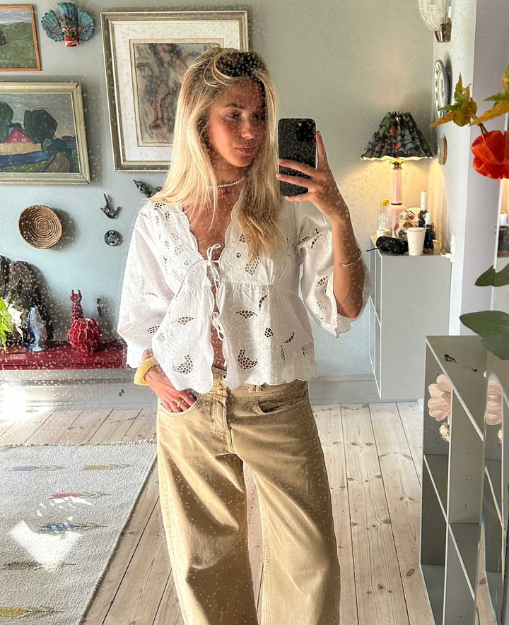 Sissel Edelbo - Adeline Top SE 1797 - Ecru Bluser 