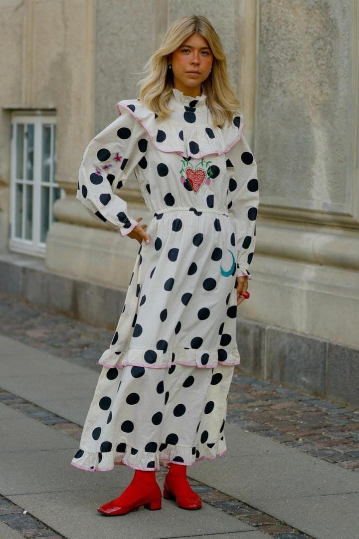 Sissel Edelbo - Diana Dress SE 1754 - Black Dot Kjoler 