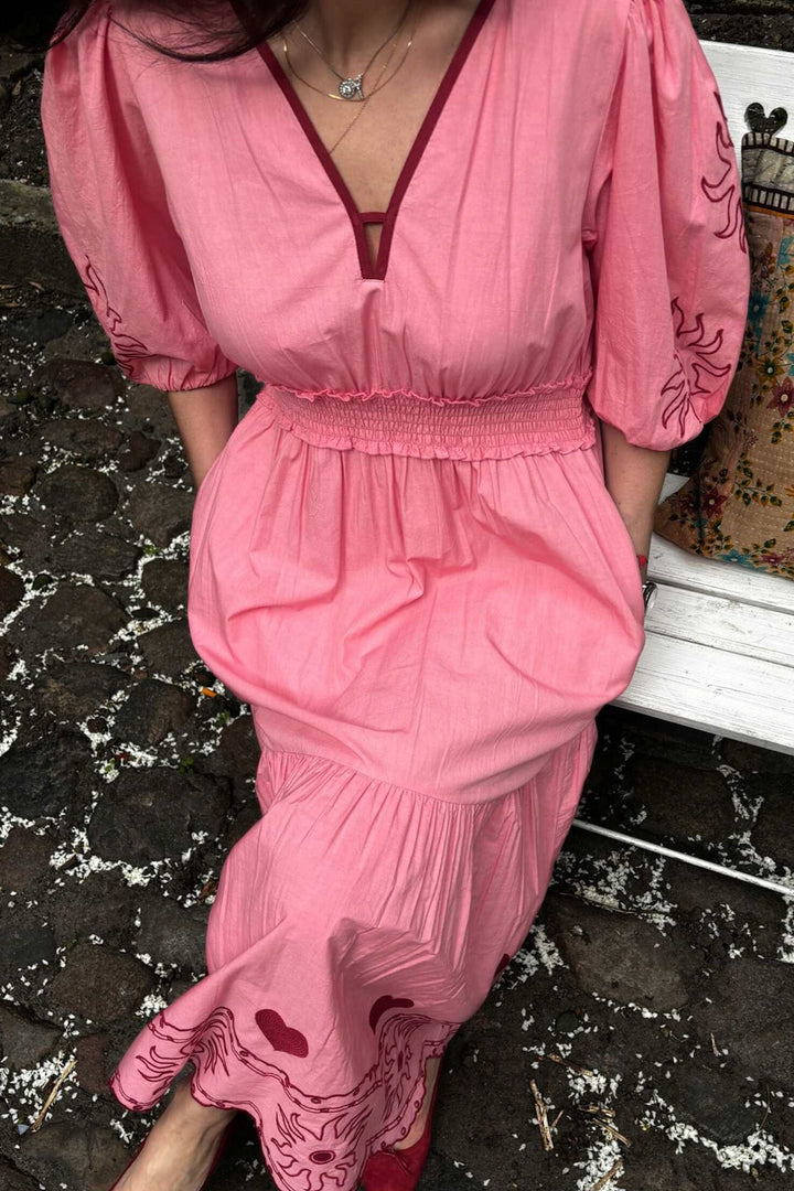 Sissel Edelbo - Geenie Dress SE 1613 - Geranium Pink Kjoler 