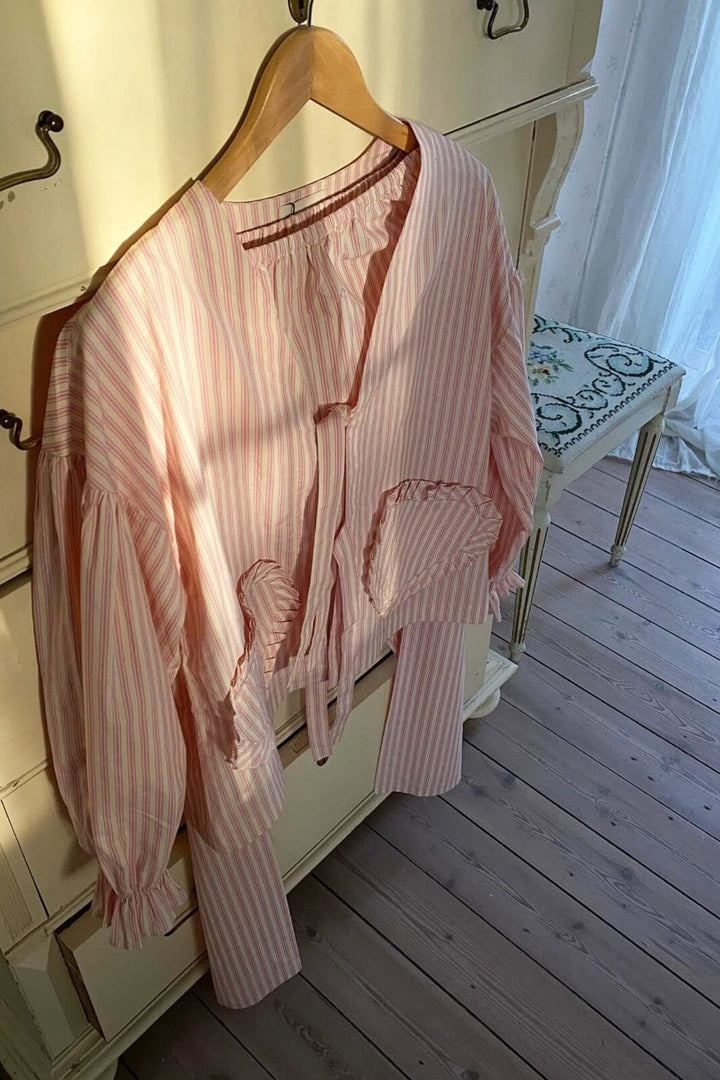 Sissel Edelbo - Ida Organic Cotton Top SE 1078 - Pink Stripe Bluser 